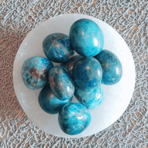 Apatite Bleue - Pierre de Communication Authentique et Sérénité Mentale. Lithothérapie. Pierre naturelle