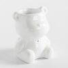 Brûle-parfum Teddy en céramique laquée blanche, design élégant et plein de douceur pour une ambiance zen