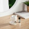 Brûle-parfum Teddy en céramique laquée blanche, design élégant et plein de douceur pour une ambiance zen