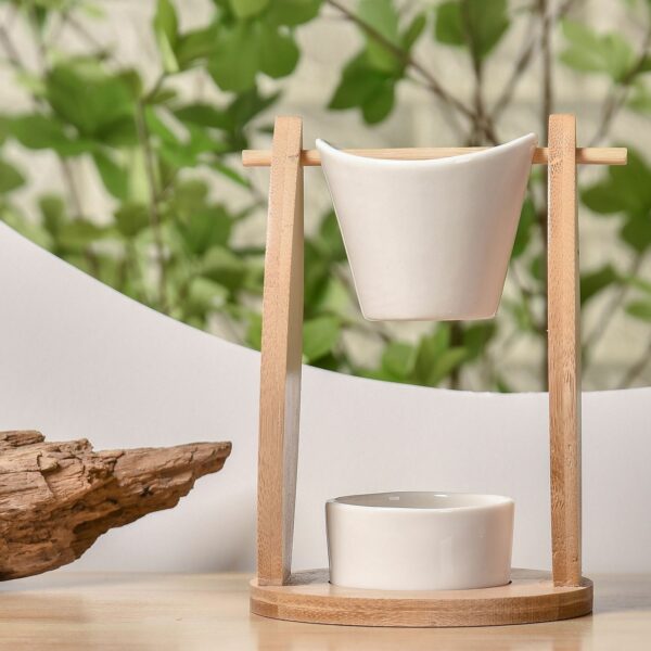 Brûle-parfum Voile en céramique, design élégant pour une ambiance sereine et raffinée.